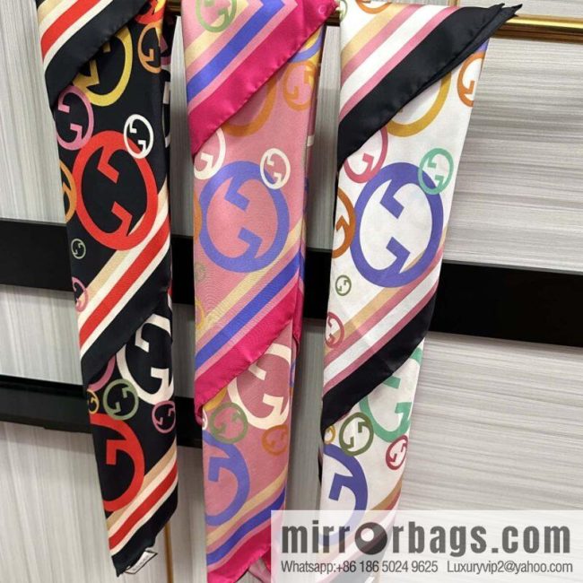 GUCCI Gucci 100% Top Twill Silk Scarf