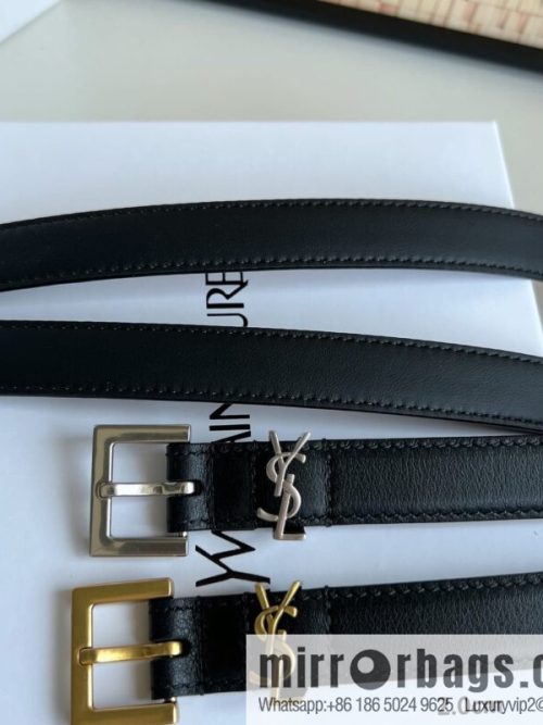 Saint Laurent Saint Laurent, Vintage Seiko Carved Metal Buckle 2.0cm Women\'s Belt