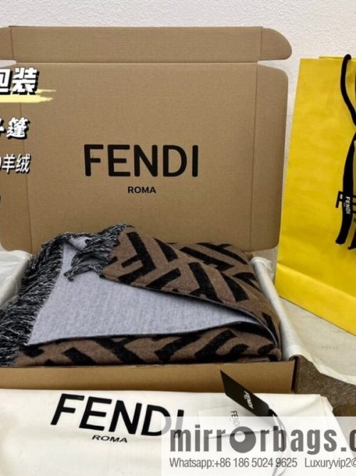 FENDI Fendi cashmere and wool blend double-sided cape FXX715