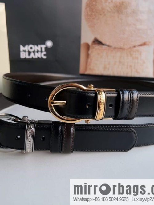 Montblanc, Men\'s Classic 3.0cm Rotatable Oval Double Sided Belt