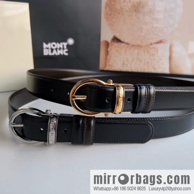 Montblanc, Men\'s Classic 3.0cm Rotatable Oval Double Sided Belt