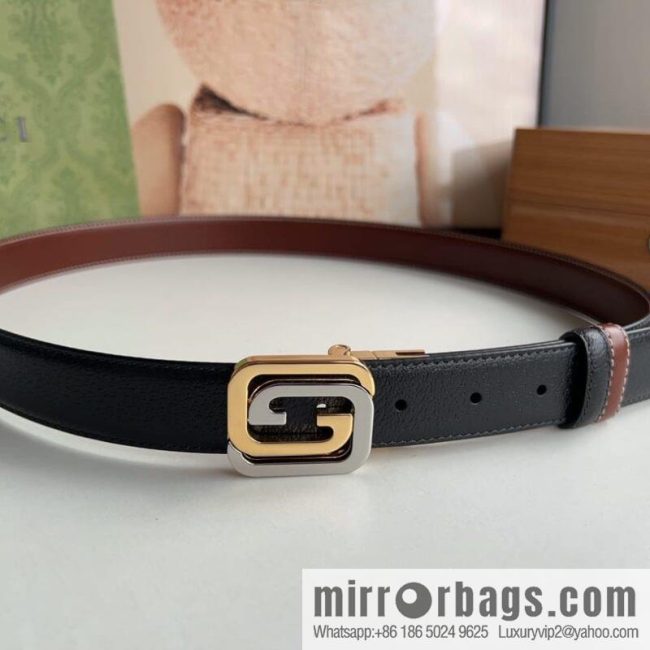 Gucci Gucci, square interlocking double G-buckle men\'s 3.0cm belt - Image 4