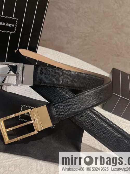 Ermengildo. Zein Italian Zegna Men\'s First Cowhide Belt 3.5cm