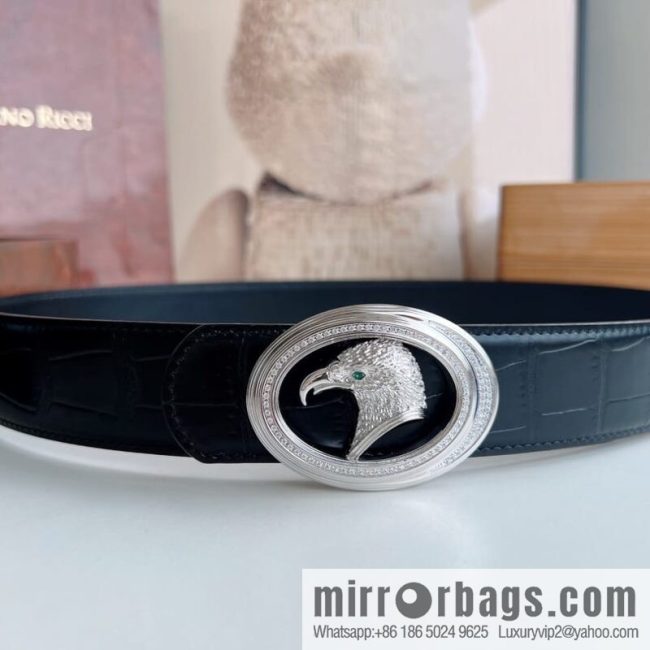 Stefano. Ricci Stephen, stainless steel hand-carved craft eagle head 3.8cm belt - Image 2
