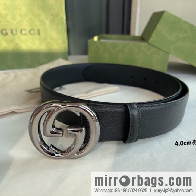 Gucci Gucci, Original Lychee Texture 4.0cm Belt - Image 4