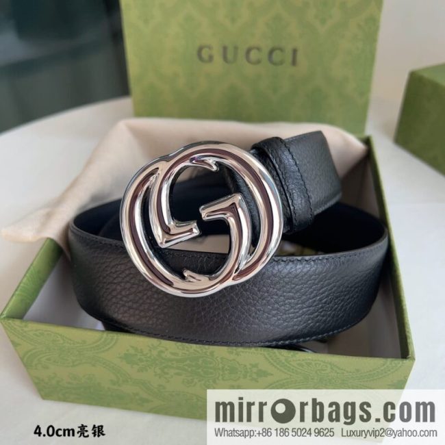 Gucci Gucci, Original Lychee Texture 4.0cm Belt - Image 2