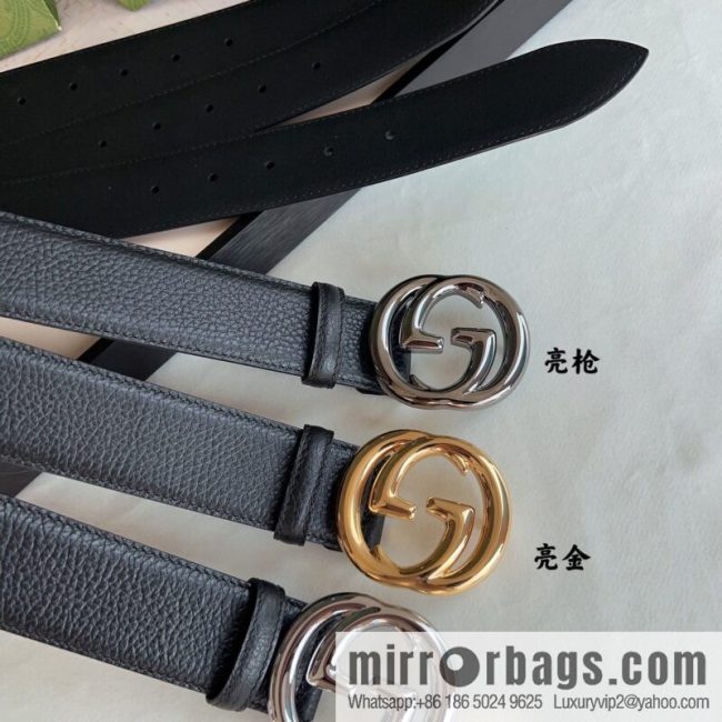 Gucci Gucci, Original Lychee Texture 4.0cm Belt