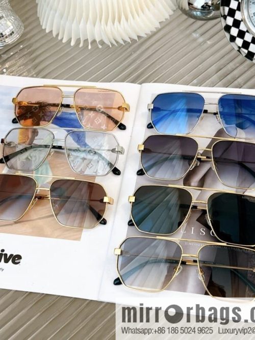 LV Louis Vuitton Metal Box Unisex Sunglasses