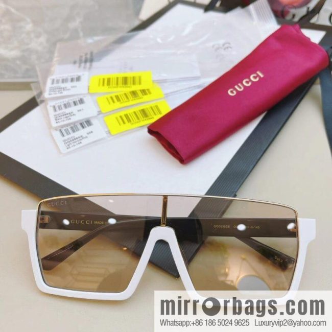 GUCCI Gucci\'s new half-frame one-piece sunglasses - Image 7
