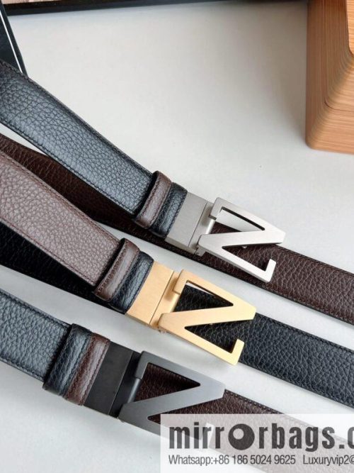 Zegna ZEGNA Boutique Logo Belt Buckle Men\'s 3.5cm Belt