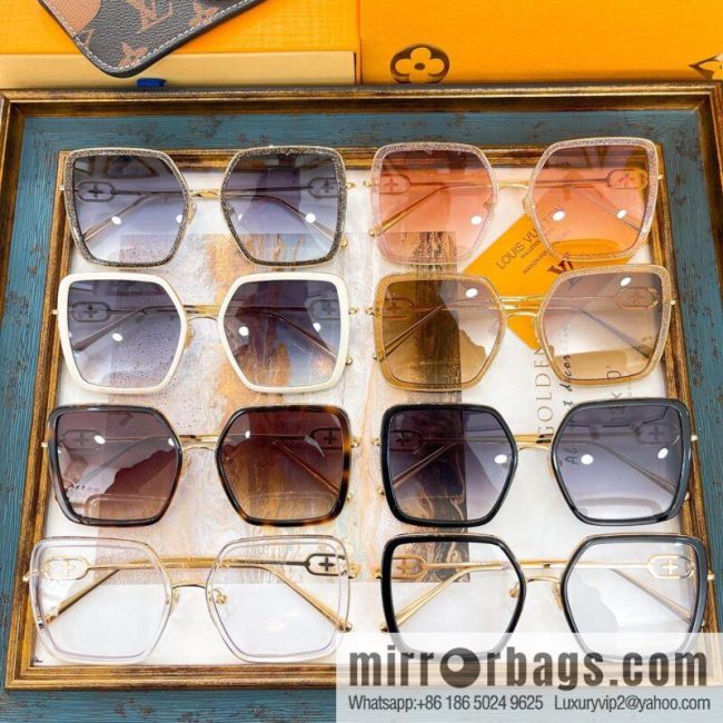 LV Louis Vuitton Square Unisex Sunglasses