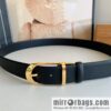 Zegna, black imported cowhide material belt men 3.5cm