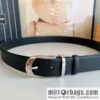 Zegna, black imported cowhide material belt men 3.5cm