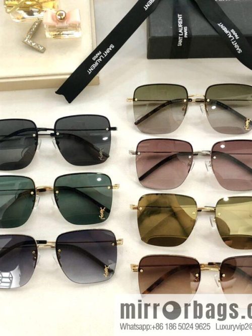 SAINT LAURENT Saint Laurent half-frame unisex sunglasses