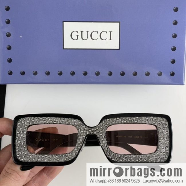 GUCCI Gucci official website catwalk model square frame women\'s sunglasses - Image 6