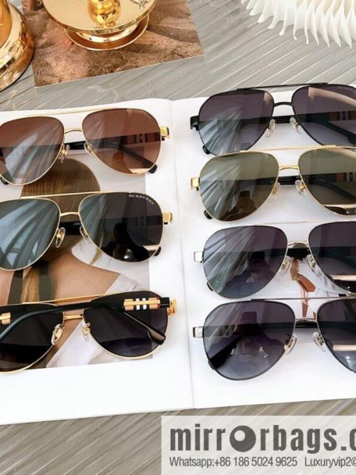 Burberry Oval Frame Unisex Sunglasses