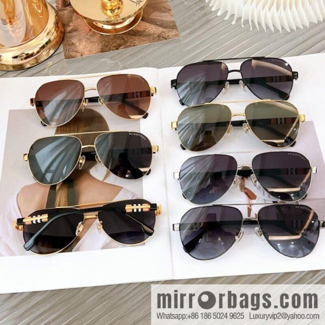 Burberry Oval Frame Unisex Sunglasses