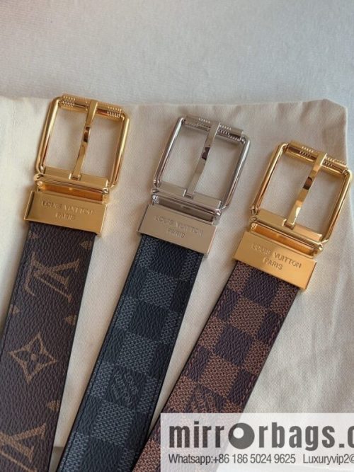 LV/Louis Vuitton, cowhide-lined men\'s 35mm belt