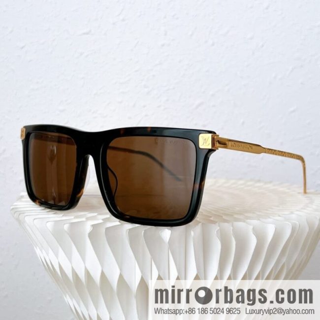 LV Louis Vuitton Square Unisex Sunglasses - Image 2