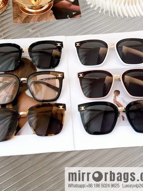 CELINE Celine Arc de Triomphe temple letter logo square sunglasses