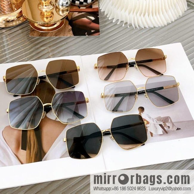 LV Louis Vuitton Metal Large Frame Unisex Sunglasses
