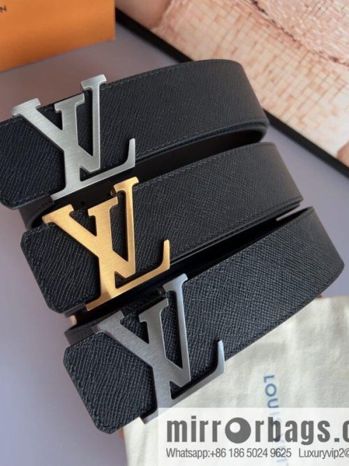 LV/Louis Vuitton, selected Italian imported high-quality leather hardware craftsmanship men\'s 4.0cm belt