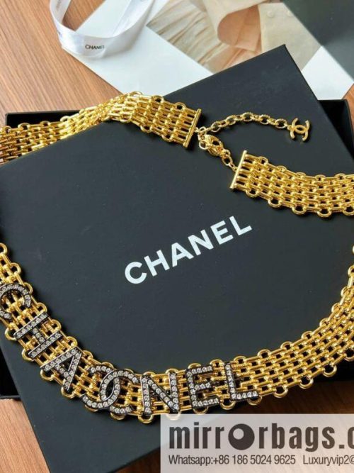 New ☑️ CHANEL Chanel gold full diamond chain waist chain belt