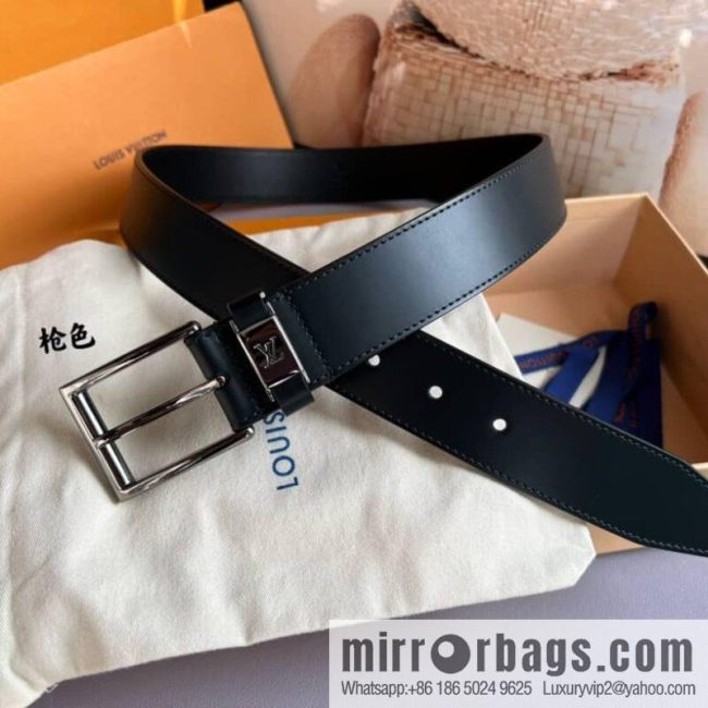 LV/Louis Vuitton, Men\'s Vendome Belt with Letter Inscription - Image 4