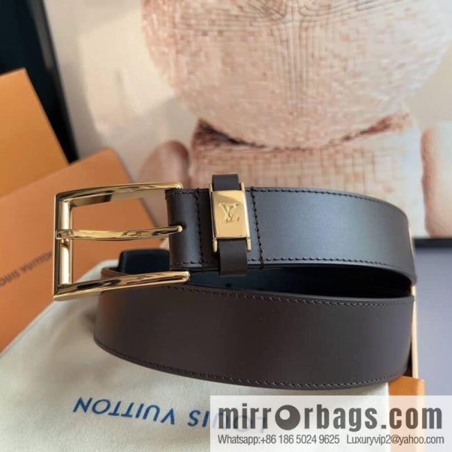 LV/Louis Vuitton, Men\'s Vendome Belt with Letter Inscription - Image 3