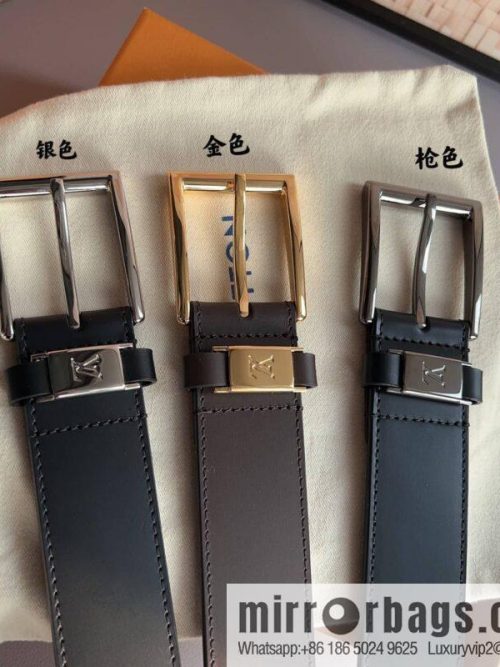 LV/Louis Vuitton, Men\'s Vendome Belt with Letter Inscription