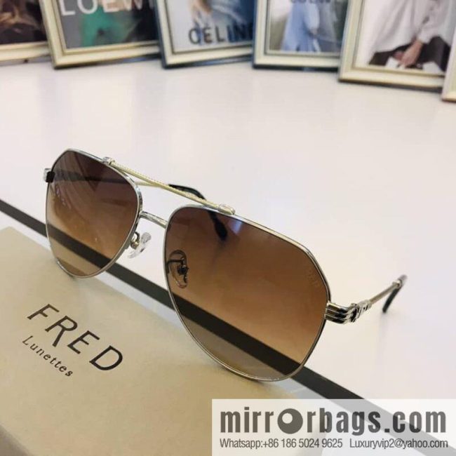 FRED flanged elliptical frame unisex sunglasses - Image 8