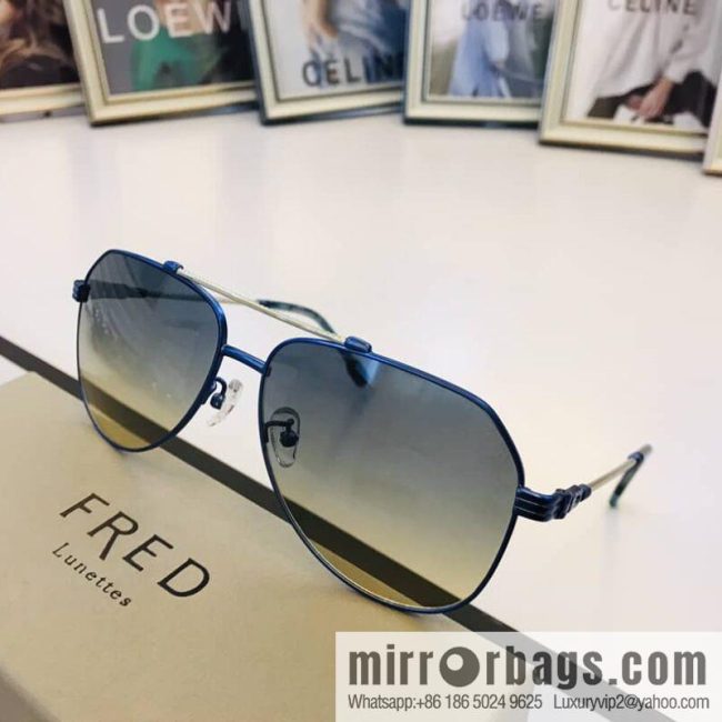 FRED flanged elliptical frame unisex sunglasses - Image 9
