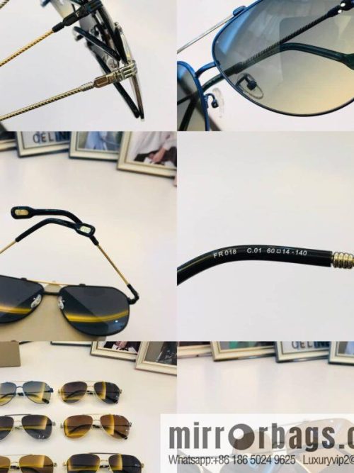 FRED flanged elliptical frame unisex sunglasses