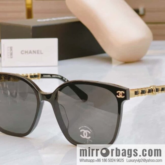 Chanel double C logo decorative women\'s sunglasses