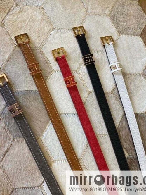 Hermes Pop H15 calfskin thin belt 15mm