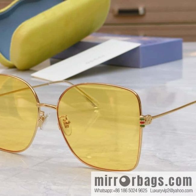GUCCI Gucci\'s new retro gold silk simple sunglasses - Image 6