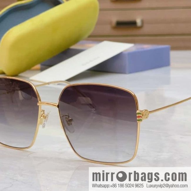GUCCI Gucci\'s new retro gold silk simple sunglasses sunglasses - Image 2