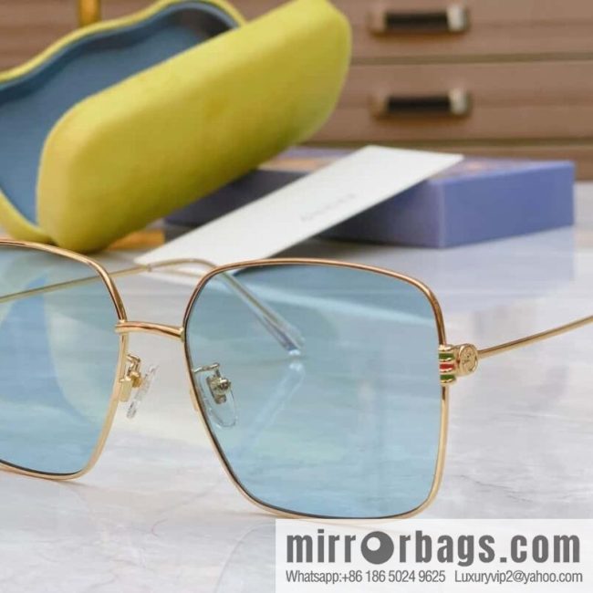GUCCI Gucci\'s new retro gold silk simple sunglasses sunglasses - Image 5