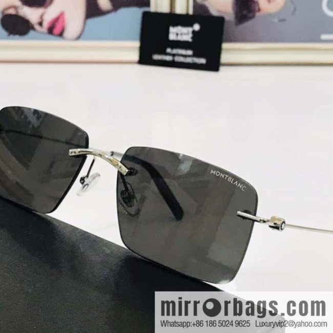 MONTBLANC Montblanc Frameless Perfect Electroplated Sunglasses - Image 5