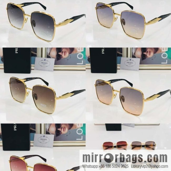 PRADA Metal Frame Unisex Sunglasses