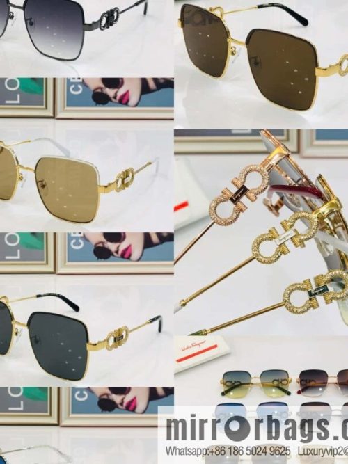 Ferragamo Square Unisex Sunglasses