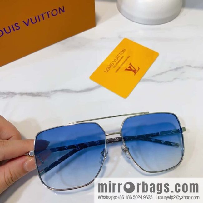LV Louis Vuitton Metal Frame Unisex Sunglasses - Image 5