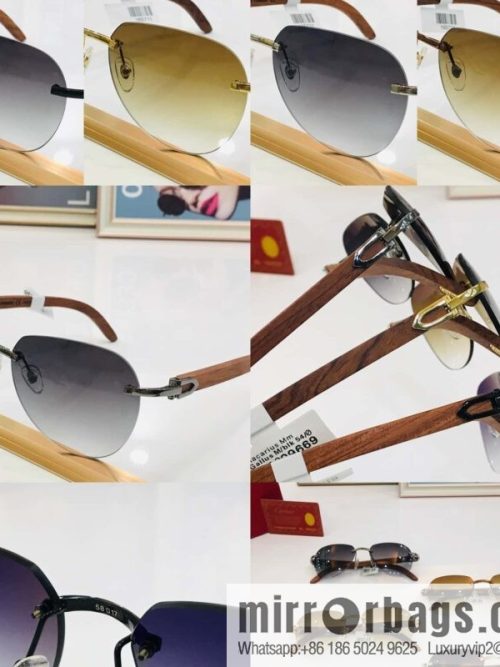 Cartier Wooden temple Unisex sunglasses