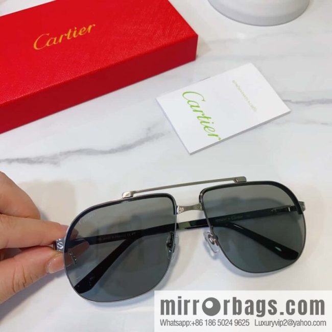Cartier Cartier half-frame unisex sunglasses - Image 6
