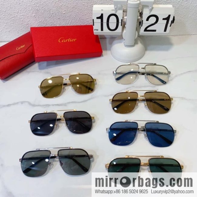 Cartier Cartier half-frame unisex sunglasses