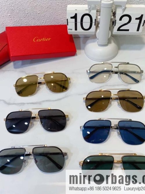 Cartier Cartier half-frame unisex sunglasses