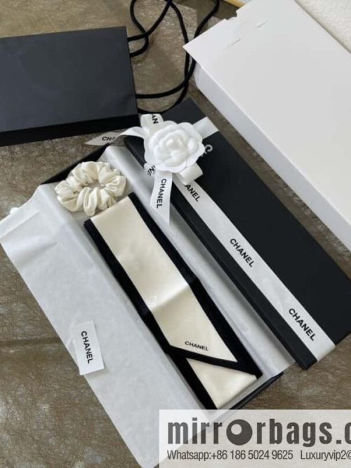 CHANEL CHANEL 100% silk jacquard hair band