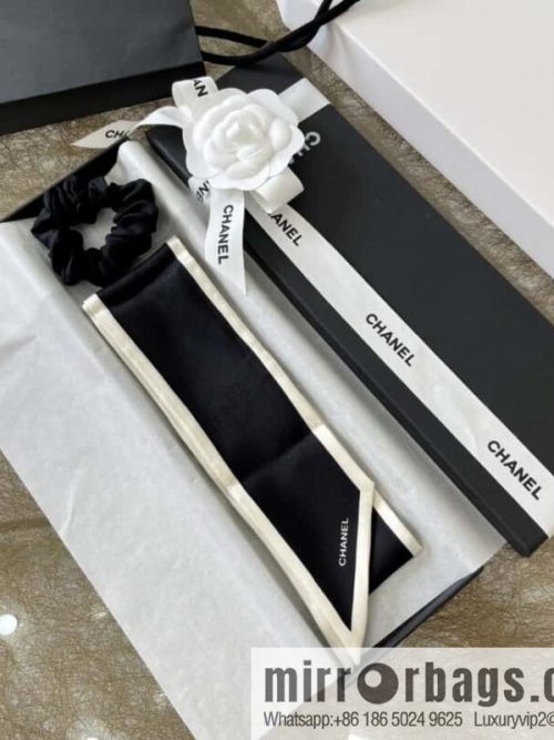CHANEL CHANEL 100% silk jacquard hair band