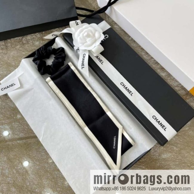 CHANEL CHANEL 100% silk jacquard hair band