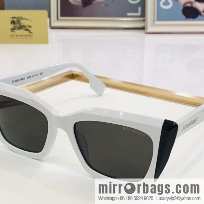 Burberry color matching plate frame unisex sunglasses